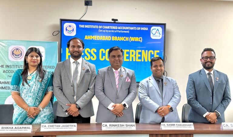 Global Opportunity for CAs, Key Priority – CA Rinkesh Shah Newly Elected Chairman of ICAI Ahmedabad